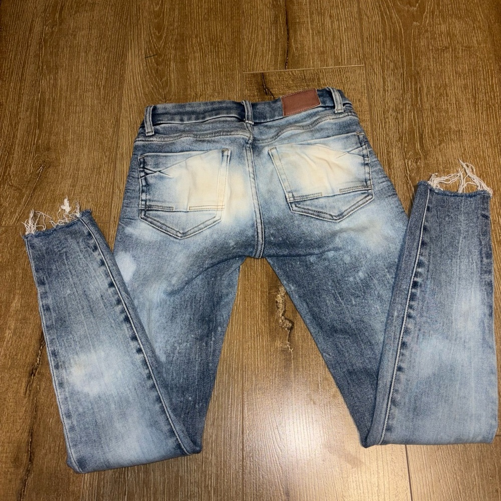 BKE Stella Women’s Acid Wash Blue Skinny Jeans